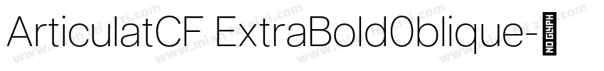 ArticulatCF ExtraBold0blique字体转换